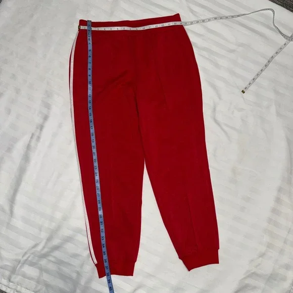 ChicMe Red 3 Piece Tracksuit Set Bomber Jacket Tank Top Joggers Stripes Size XL - Picture 10 of 11